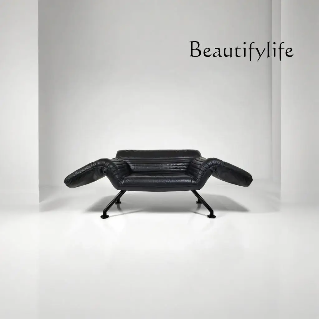 Light luxury high-end black leather sofa office sofa sleeping leisure home recliner
Light luxury high-end black leather sofa office sofa sleeping leisure home recliner