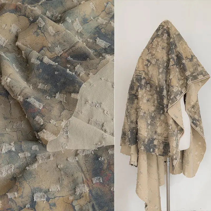 Cotton Denim Tie Dye Used Fabric Industrial Wind Blown Hole Coat Pants Handmade DIY Clothing Designer Fabric
Cotton Denim Tie Dye Used Fabric Industrial Wind Blown Hole Coat Pants Handmade DIY Clothing Designer Fabric