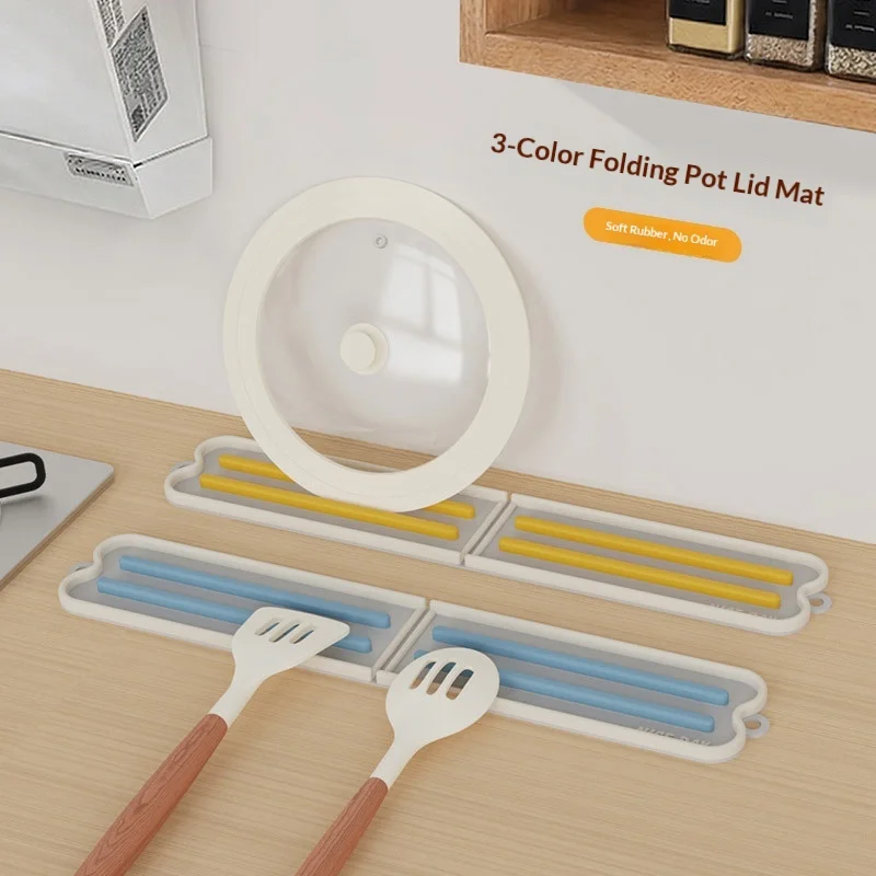Space Saving Foldable Soft Silicone Non Slip Drainage Pot Lid Storage Mat Multifunctional Countertop Pad for Kitchen Stove
Space Saving Foldable Soft Silicone Non Slip Drainage Pot Lid Storage Mat Multifunctional Countertop Pad for Kitchen Stove