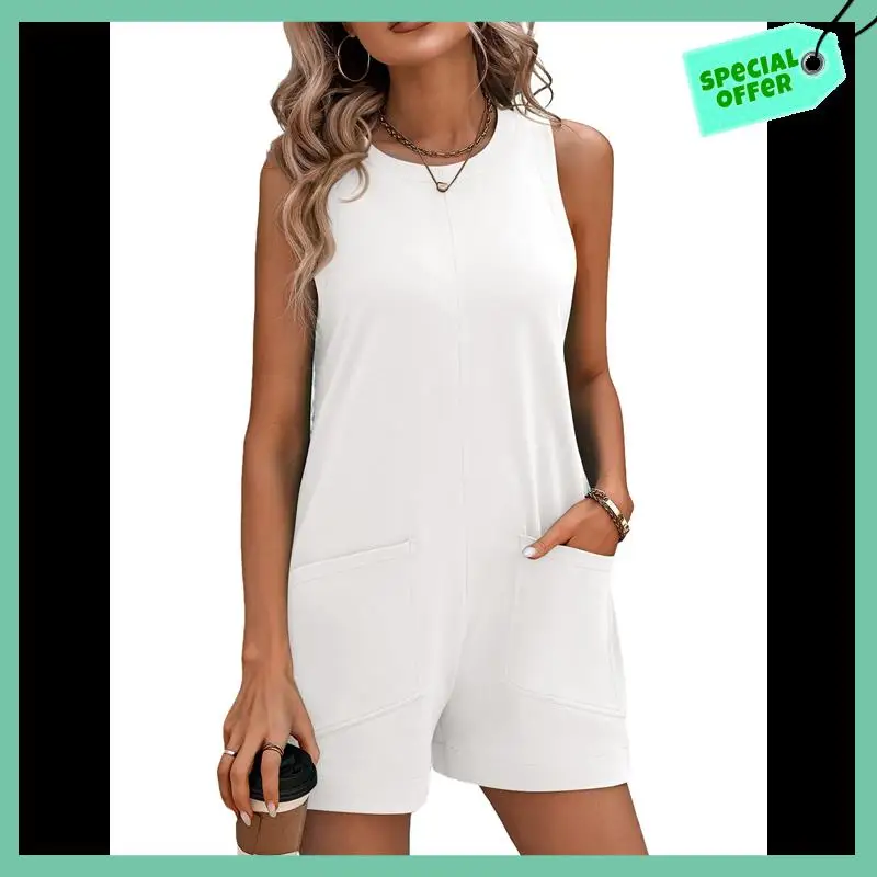 Sturdy Womens Casual Rompers Overalls Shorts Summer Sleeveless Jumpsuits For Women Casual Shorts With Pockets
Sturdy Womens Casual Rompers Overalls Shorts Summer Sleeveless Jumpsuits For Women Casual Shorts With Pockets