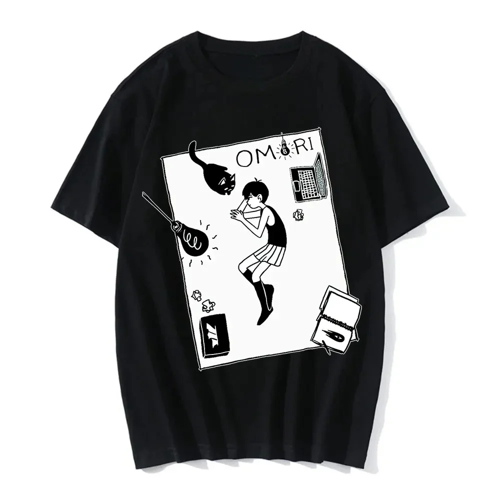 Omori Merch Omocat Summer T-shirts Casual Tops Fashion Print Harajuku Style Short Sleeve Tops Cosplay T-shirts Fashion Y2K Top
Omori Merch Omocat Summer T-shirts Casual Tops Fashion Print Harajuku Style Short Sleeve Tops Cosplay T-shirts Fashion Y2K Top