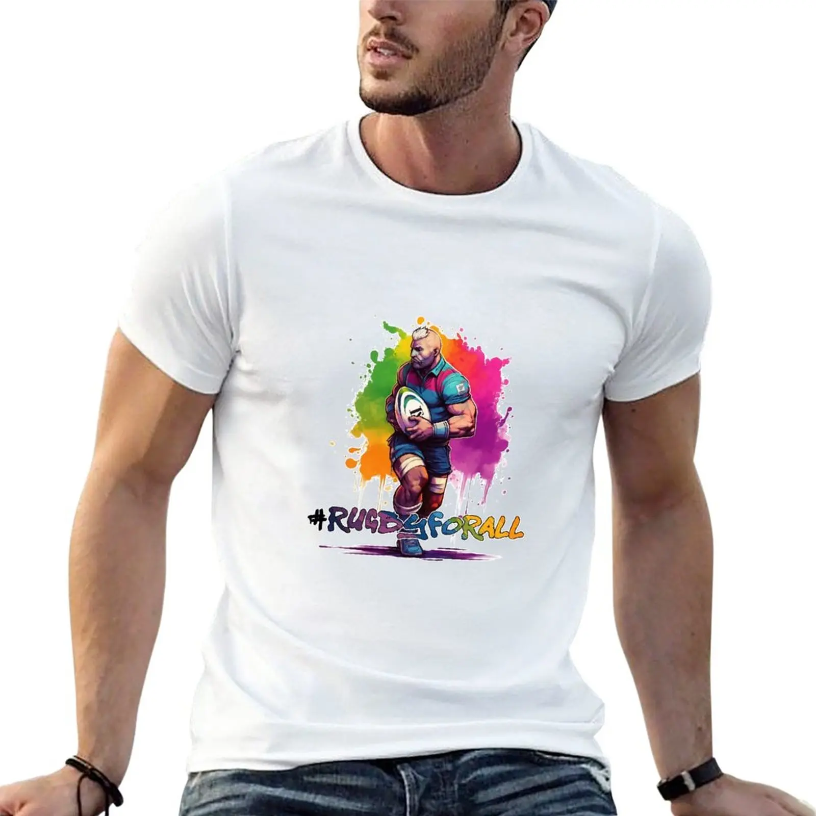 New Gay Rugby Player 3 with #RugbyForAll text T-Shirt tops graphic t shirt plus size t shirts tshirts for men
New Gay Rugby Player 3 with #RugbyForAll text T-Shirt tops graphic t shirt plus size t shirts tshirts for men