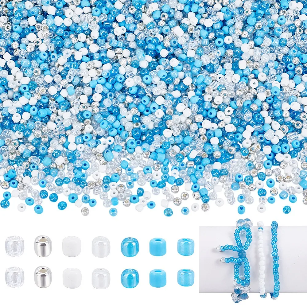 4200Pcs 7 Styles Glass Seed Beads Mixed Styles Small Craft Beads for DIY Jewelry Making Round Moccasin 4mm Hole:1.5mm
4200Pcs 7 Styles Glass Seed Beads Mixed Styles Small Craft Beads for DIY Jewelry Making Round Moccasin 4mm Hole:1.5mm