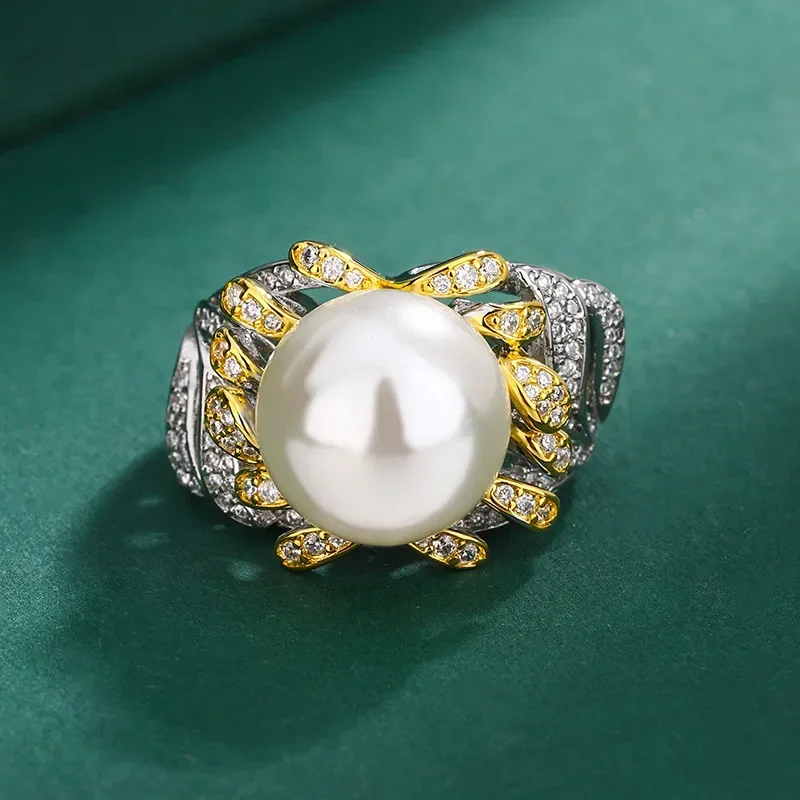 Vintage Grey Gold Pearl Adjustable Ring 5A Cubic Zircon Flower Women Jewelry Wedding Accessory
Vintage Grey Gold Pearl Adjustable Ring 5A Cubic Zircon Flower Women Jewelry Wedding Accessory