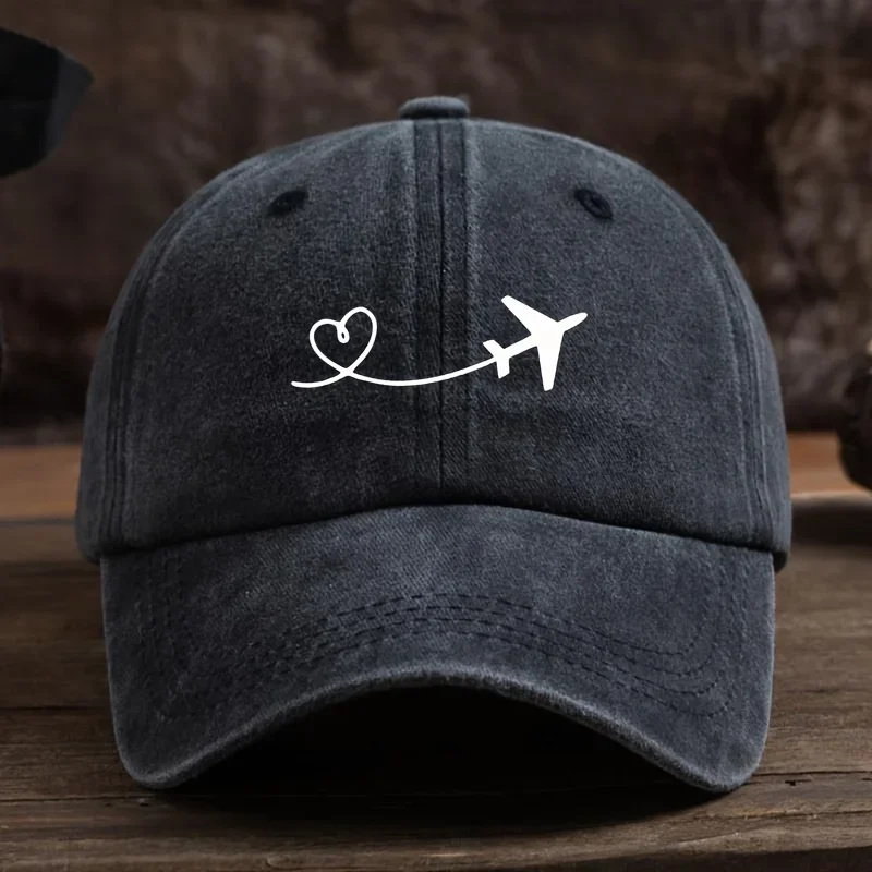 Unisex Love Heart Airplane Print Baseball Cap, Outdoor Sun Protection Fashionable All-Match Duckbill Hat, cotton
Unisex Love Heart Airplane Print Baseball Cap, Outdoor Sun Protection Fashionable All-Match Duckbill Hat, cotton