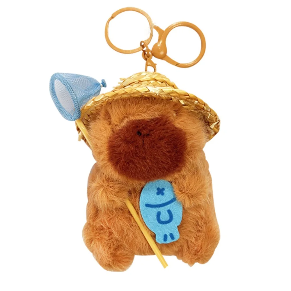Funny Catch Fish Capybara Bag Pendant Stuffed Fishing Net Capybara Key Ring PP Cotton Funny Cartoon Animal Keychain Women
Funny Catch Fish Capybara Bag Pendant Stuffed Fishing Net Capybara Key Ring PP Cotton Funny Cartoon Animal Keychain Women