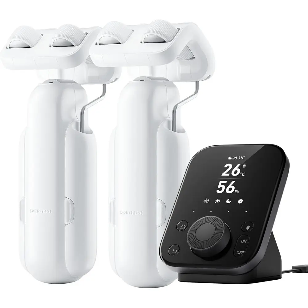 Smart Automatic Curtain Opener 2 Packs with Hub3 - Bluetooth Remote Control with App/Timer, High-Perormance Motor, Power, Compat