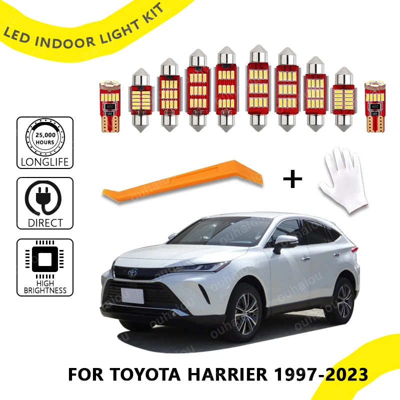 For Toyota Harrier 1997-2015 2016 2017 2018 2019 2020 2021 2022 2023 Canbus Car LED Bulbs Interior Dome Reading Map Trunk Light
For Toyota Harrier 1997-2015 2016 2017 2018 2019 2020 2021 2022 2023 Canbus Car LED Bulbs Interior Dome Reading Map Trunk Light