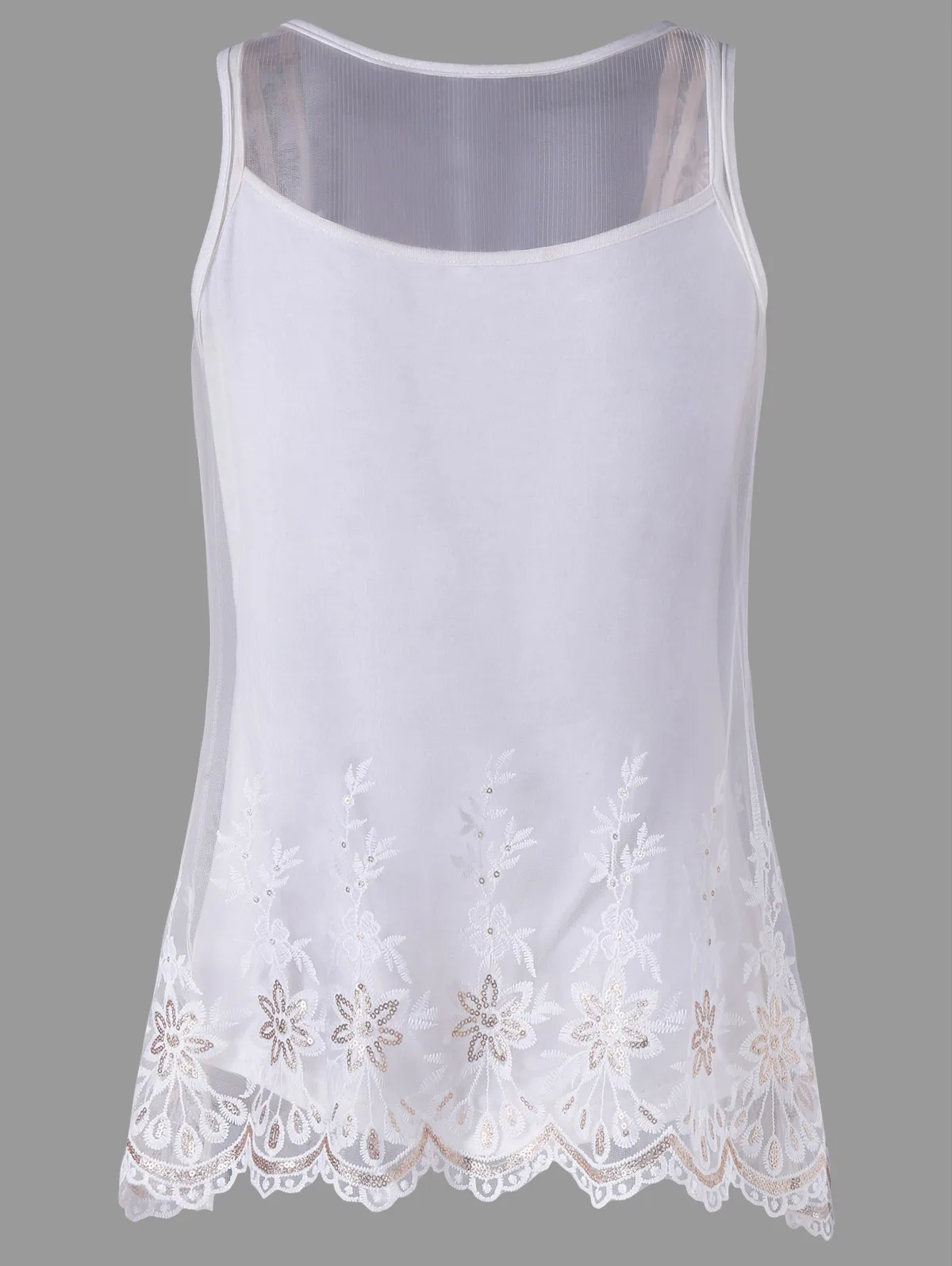 Fashion Women's Clothing Hot Style White Gauze Tank Tops with Shoulder-Straps Tees Round Collar Sleeveless Female Lace Tops Cute
Fashion Women's Clothing Hot Style White Gauze Tank Tops with Shoulder-Straps Tees Round Collar Sleeveless Female Lace Tops Cute
