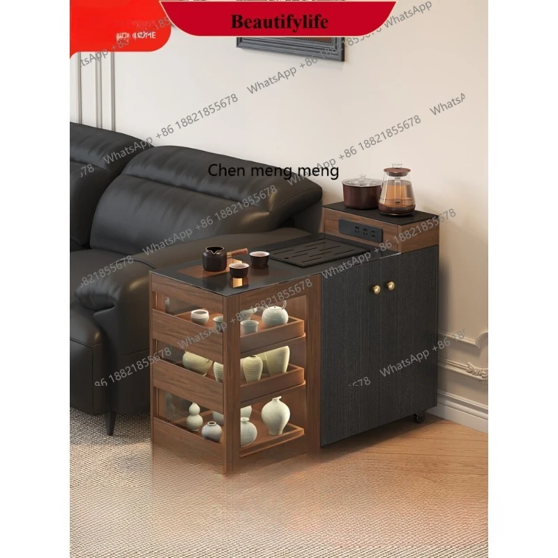 Medieval style mobile tea table, living room, home tea making integration, new sofa side tea cabinet
Medieval style mobile tea table, living room, home tea making integration, new sofa side tea cabinet