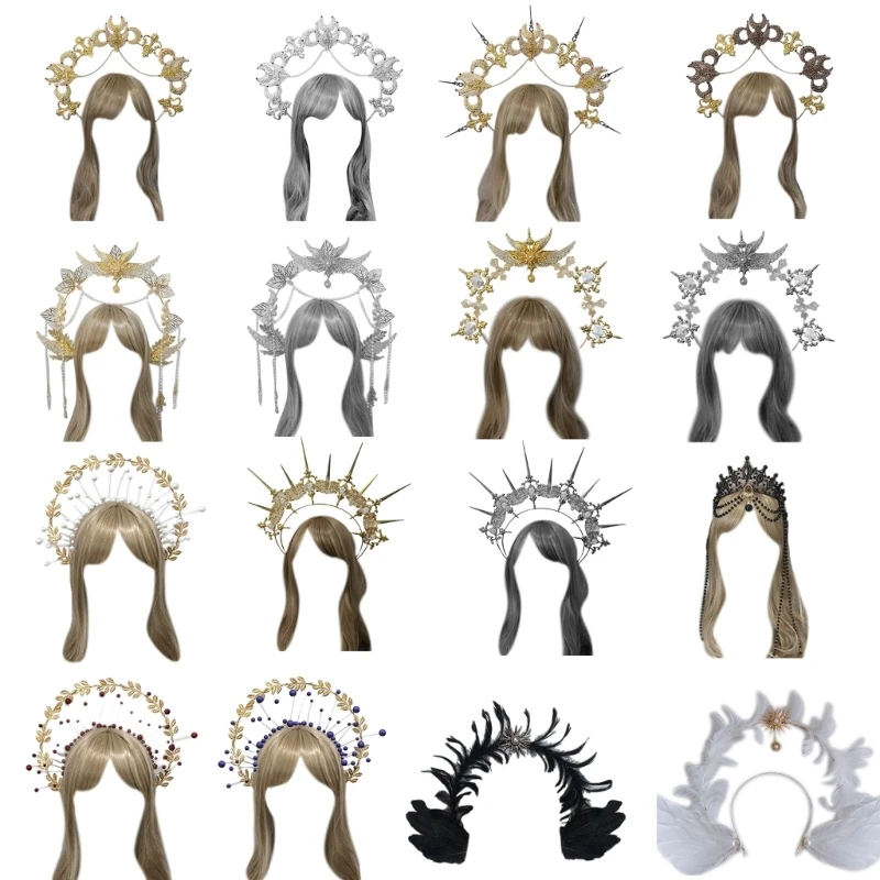 Halocrown DIY барокко тиара галогенная головная повязка DIY Материал Короны головной убор для самостоятельной сборки богини солнца головной убор D08E
Halocrown DIY барокко тиара галогенная головная повязка DIY Материал Короны головной убор для самостоятельной сборки богини солнца головной убор D08E