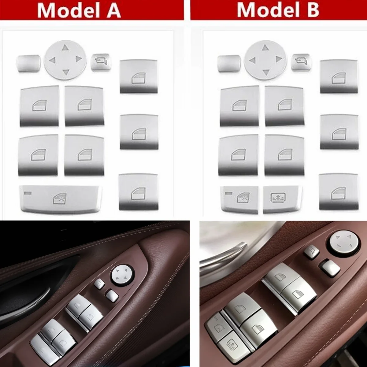 Chrome Door Window Control Glass Lifter Switch Button Cover Trim Decal Sticker For BMW F10 F11 F30 F31 F34 F36 F20 F21 F48
Chrome Door Window Control Glass Lifter Switch Button Cover Trim Decal Sticker For BMW F10 F11 F30 F31 F34 F36 F20 F21 F48