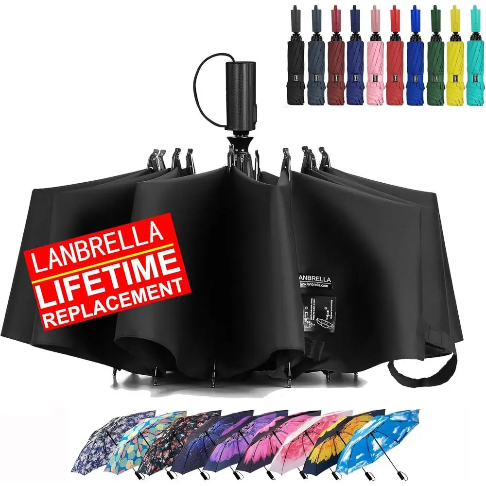 Compact Auto-Reverse Folding Travel Umbrella
Compact Auto-Reverse Folding Travel Umbrella
