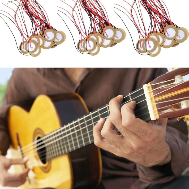 15Pcs Contact Microphone Triggers, Transducer Prewired, Piezo Disc Element Sensor with Wire, Piezoelectric Pickup Sensor 24BD
15Pcs Contact Microphone Triggers, Transducer Prewired, Piezo Disc Element Sensor with Wire, Piezoelectric Pickup Sensor 24BD