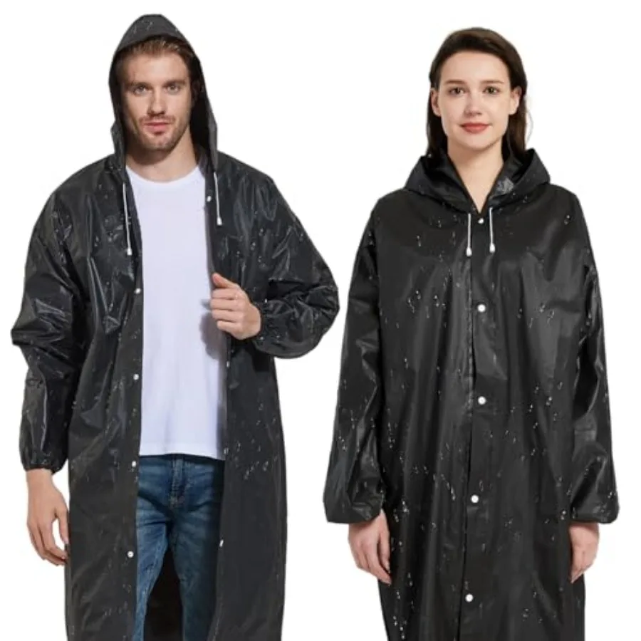 TYLIN Reusable Rain Ponchos for Adults, 2 Pcs Raincoats, Men's and Women's Raincoats, Family Pack Ponchos
TYLIN Reusable Rain Ponchos for Adults, 2 Pcs Raincoats, Men's and Women's Raincoats, Family Pack Ponchos