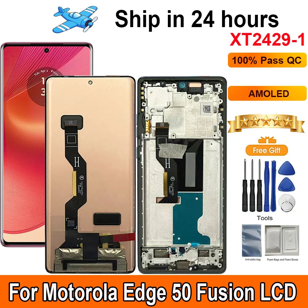 6.7”P-OLED Screen For Motorola Edge 50 Fusion LCD Display Touch Panel Digitizer Assembly Replacement LCD With Frame XT2429-1
6.7”P-OLED Screen For Motorola Edge 50 Fusion LCD Display Touch Panel Digitizer Assembly Replacement LCD With Frame XT2429-1
