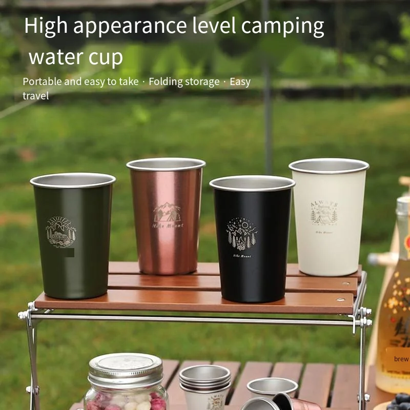 Outdoor Camping Stainless Steel Portable Cup, Beer Tea Coffee Cup, Camping Kitchen, Multiple Colors Available Camping Equipment
Outdoor Camping Stainless Steel Portable Cup, Beer Tea Coffee Cup, Camping Kitchen, Multiple Colors Available Camping Equipment
