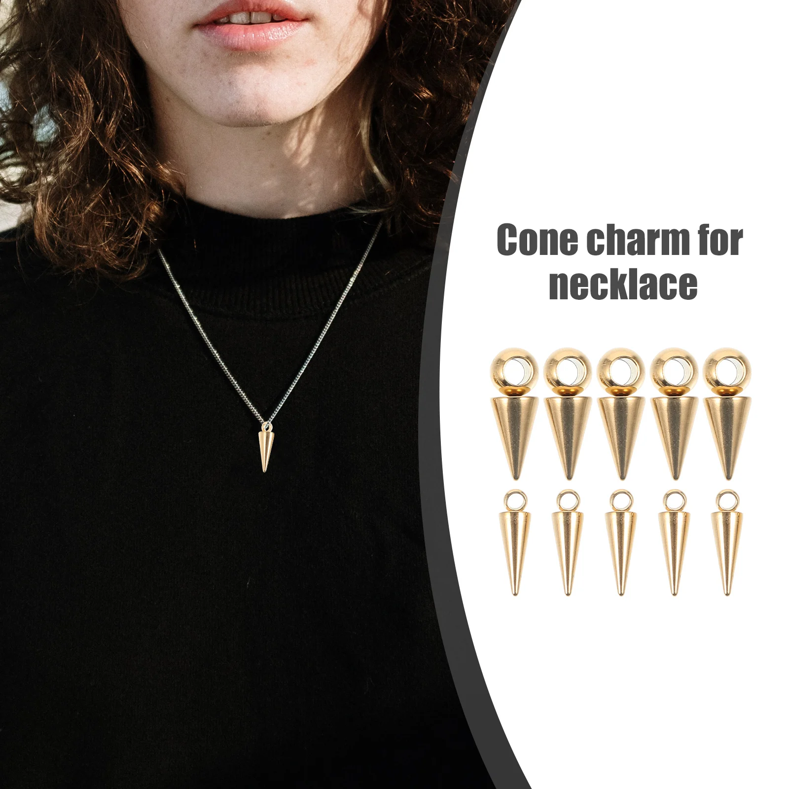 20 Pcs Stainless Steel Pendant Necklace Charms Cone Shape Alloy Diy Craft Jewelry Making Supplies Women Accessories
20 Pcs Stainless Steel Pendant Necklace Charms Cone Shape Alloy Diy Craft Jewelry Making Supplies Women Accessories