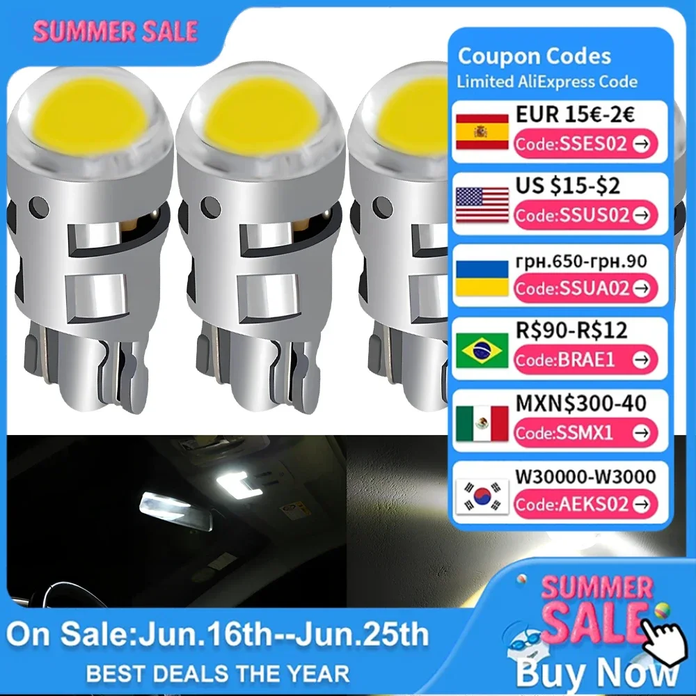 4Pcs T10 COB 1 Led DC 12V Signal Lamp Car Bulb W5W 194 Reading Interior Clearance Backup Reverse Fog Lights Ultra Bright Modify
4Pcs T10 COB 1 Led DC 12V Signal Lamp Car Bulb W5W 194 Reading Interior Clearance Backup Reverse Fog Lights Ultra Bright Modify