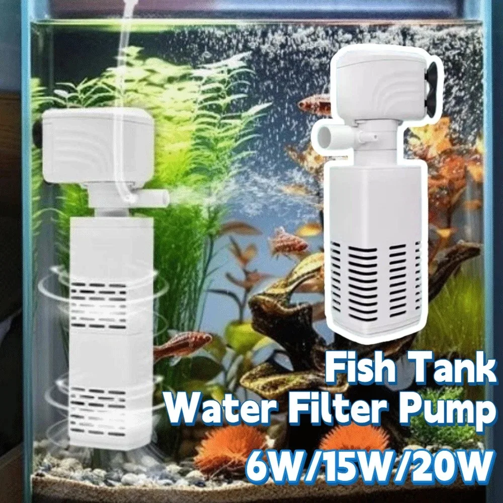 3 in 1 Aquarium Filter Pump Silent Operation Energy Efficient Submersible Filter Adjustable Flow Built-in Filter
3 in 1 Aquarium Filter Pump Silent Operation Energy Efficient Submersible Filter Adjustable Flow Built-in Filter