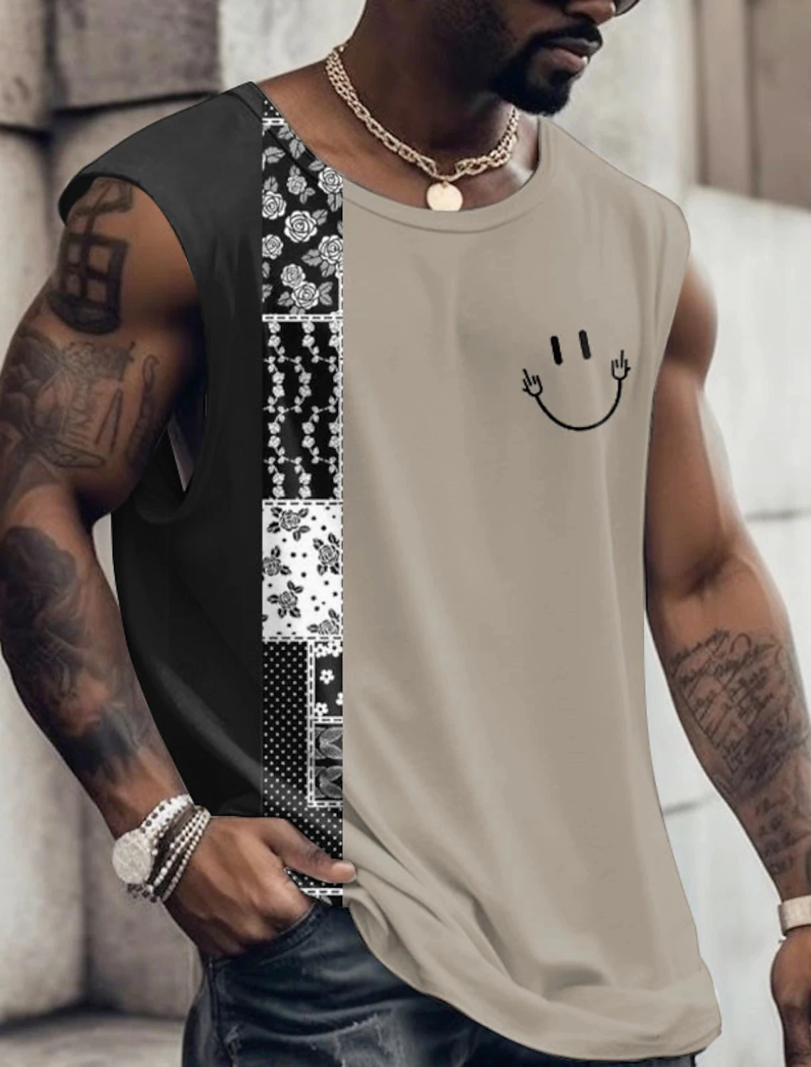 Summer Men's Vest Print Totem Motifs Crew-Neck Clothing Sleeveless T-Shirt Print Large Size Daily Sportsfitnessrunningtop
Summer Men's Vest Print Totem Motifs Crew-Neck Clothing Sleeveless T-Shirt Print Large Size Daily Sportsfitnessrunningtop