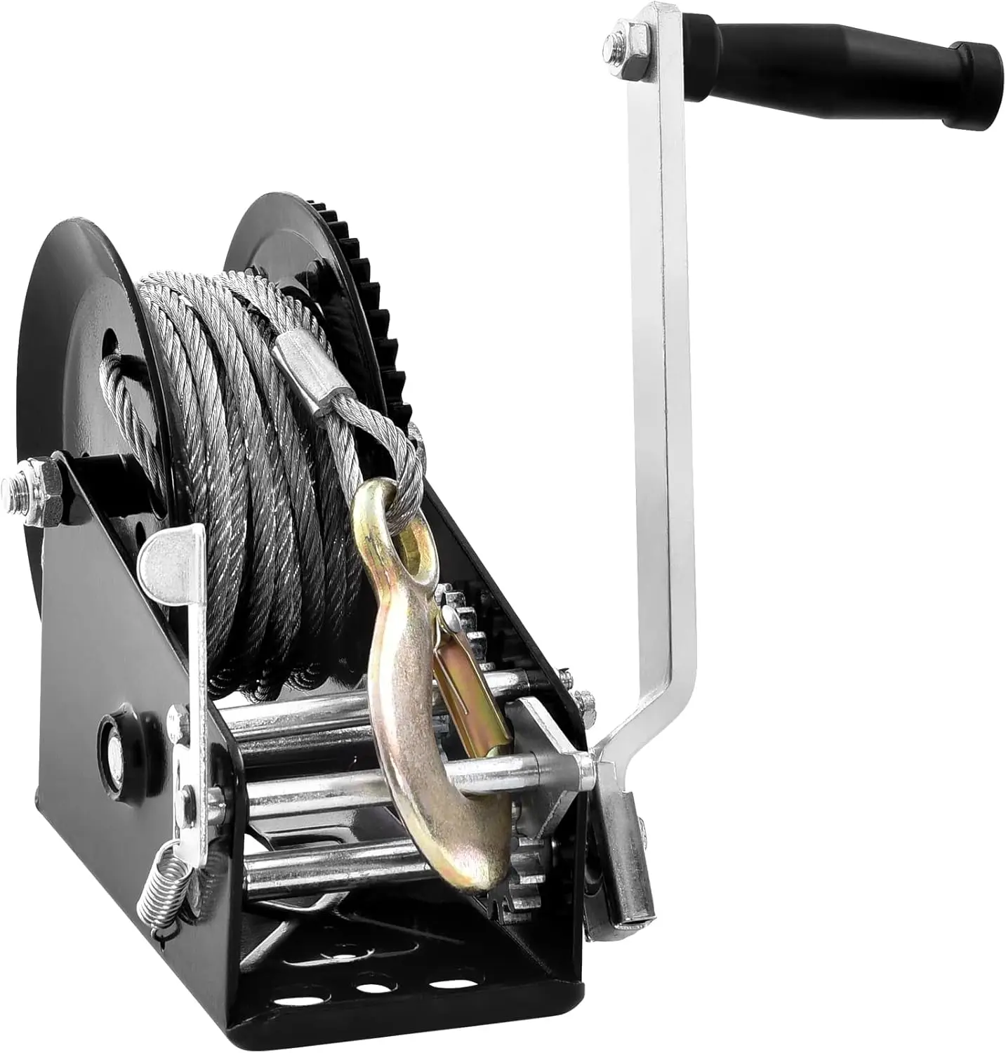 Hand Winch 3500 lbs Pulling Capacity, Heavy Duty Boat Trailer Winch with 33 ft Steel Cable and Two-Way Ratchet, Manual Crank for
Hand Winch 3500 lbs Pulling Capacity, Heavy Duty Boat Trailer Winch with 33 ft Steel Cable and Two-Way Ratchet, Manual Crank for