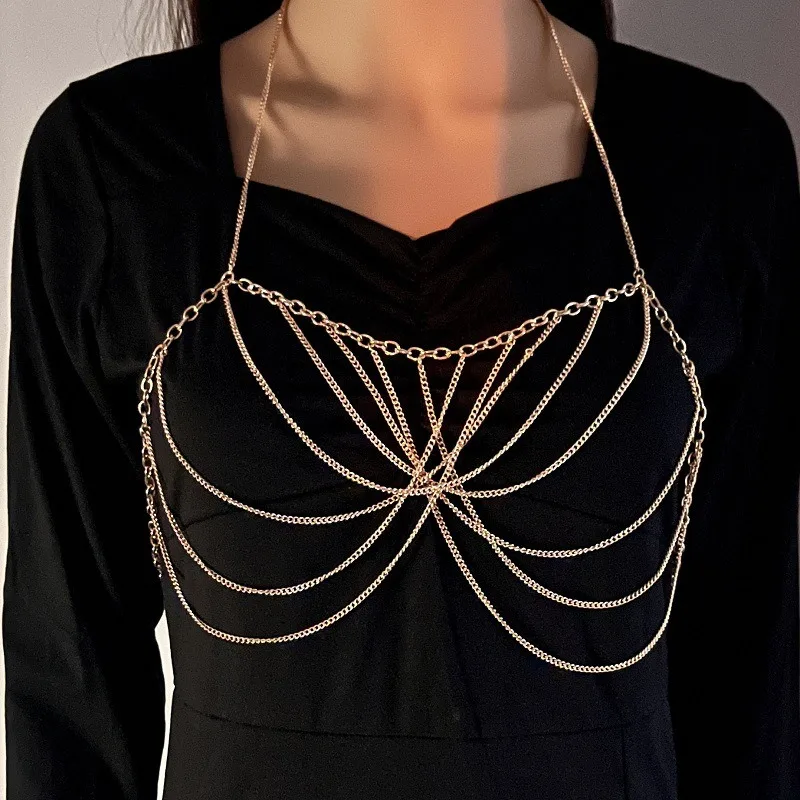 Sexy Metal Chain Breast Chain, Sexy Bikini Tassel Breast Chain Female, Hollow Cross Beach Body Chain
Sexy Metal Chain Breast Chain, Sexy Bikini Tassel Breast Chain Female, Hollow Cross Beach Body Chain