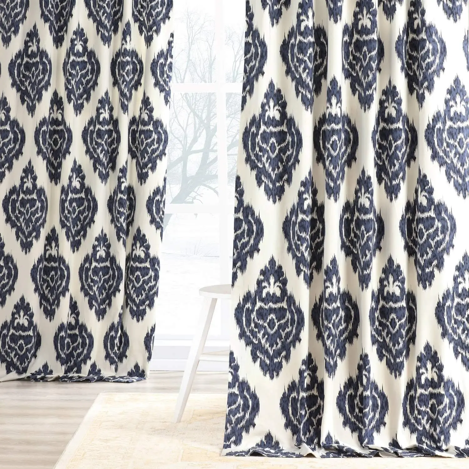 Hpd Half Price Drapes Ikat Printed Curtains Luxury Damask Cotton Curtains 120 Inches Long (1 Panel) Room Darkening Window
Hpd Half Price Drapes Ikat Printed Curtains Luxury Damask Cotton Curtains 120 Inches Long (1 Panel) Room Darkening Window