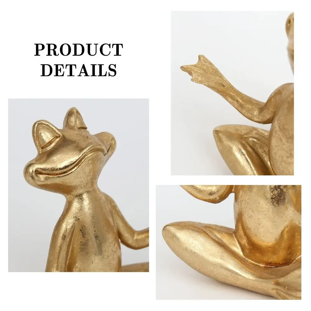 Fashion Set of 3 Gold Frog Figurines 3.7In Resin Frog Yoga Statues Modern Design Spiritual Theme Yoga Decor Desk Table
Fashion Set of 3 Gold Frog Figurines 3.7In Resin Frog Yoga Statues Modern Design Spiritual Theme Yoga Decor Desk Table