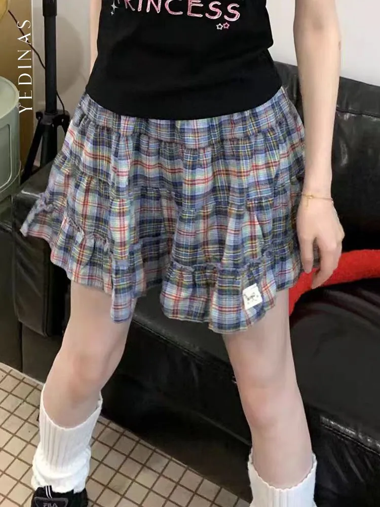 Yedinas American Retro Preppy Style Plaid Mini Skirt Women A-line High Waist Summer 2024 Y2k Korean Cake Skirt For Women Chic
Yedinas American Retro Preppy Style Plaid Mini Skirt Women A-line High Waist Summer 2024 Y2k Korean Cake Skirt For Women Chic