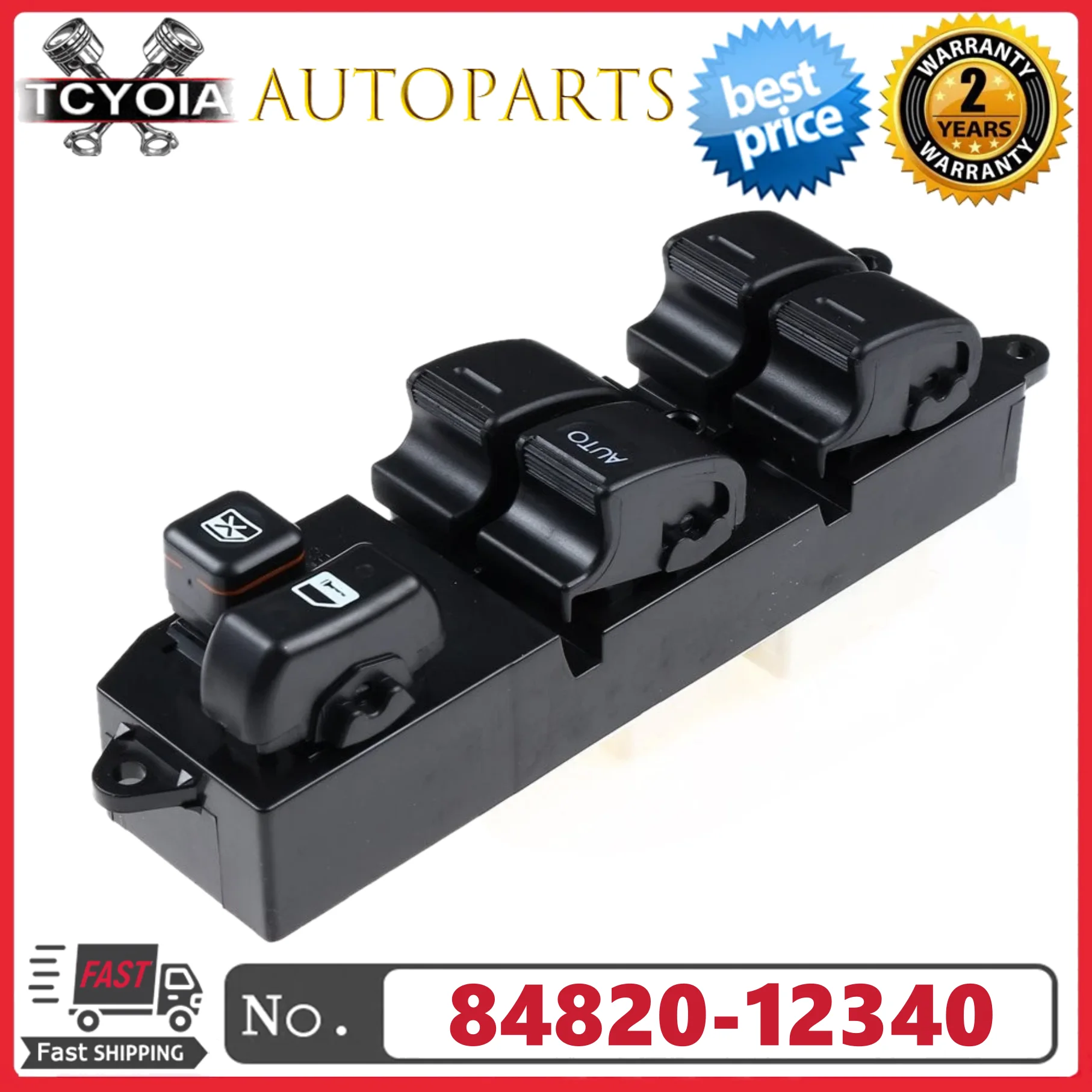 84820-12340 84820-42060 84820-60110 Front Left Power Window Master Control Switch For Toyota Corolla 1997-2004
84820-12340 84820-42060 84820-60110 Front Left Power Window Master Control Switch For Toyota Corolla 1997-2004