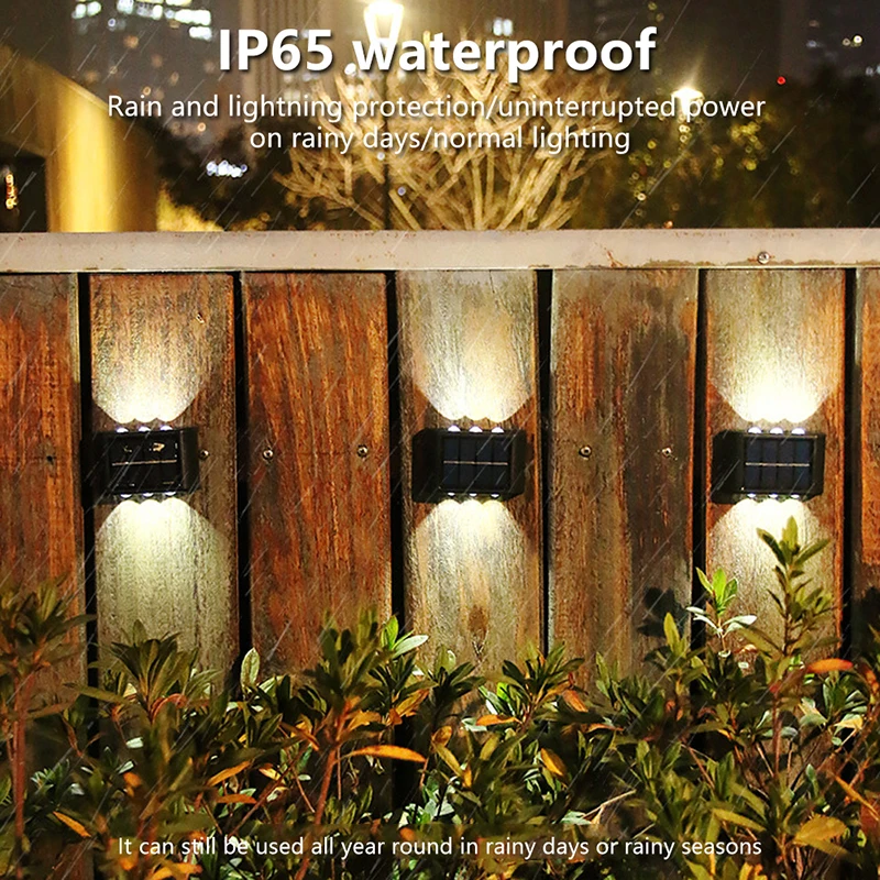 Smart Solar Wall Lamp Outdoor Waterproof Up and Down Luminous Lighting Garden Decoration Solar Lights Stairs Sunlight Lamp
Smart Solar Wall Lamp Outdoor Waterproof Up and Down Luminous Lighting Garden Decoration Solar Lights Stairs Sunlight Lamp