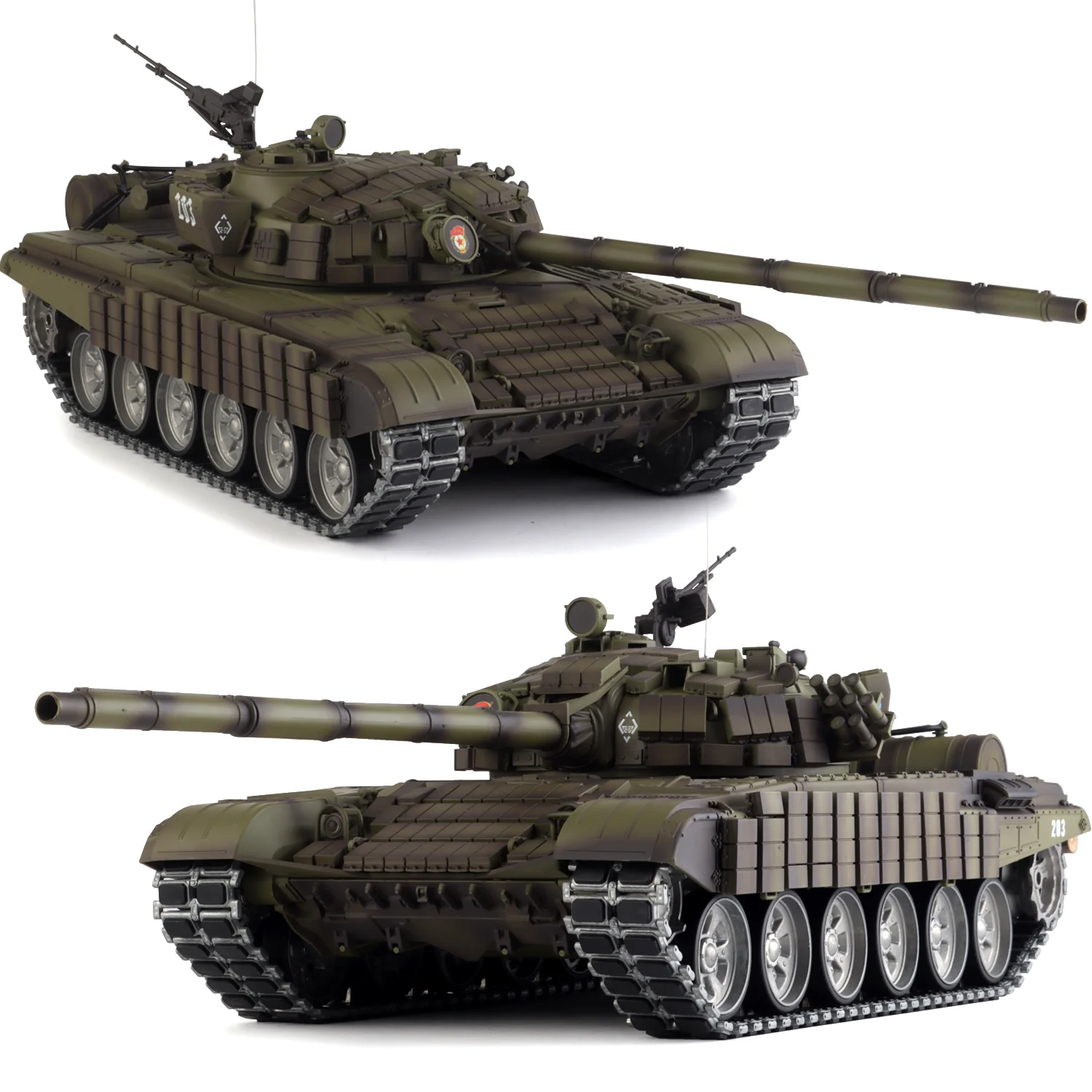 henglong 7.0 rc tanks 1/16 Ruassin T-72 Tank Model HL 3939 (Metal Rubber-coated Track &Road &Idler Wheel &360°Rotating Turret
henglong 7.0 rc tanks 1/16 Ruassin T-72 Tank Model HL 3939 (Metal Rubber-coated Track &Road &Idler Wheel &360°Rotating Turret