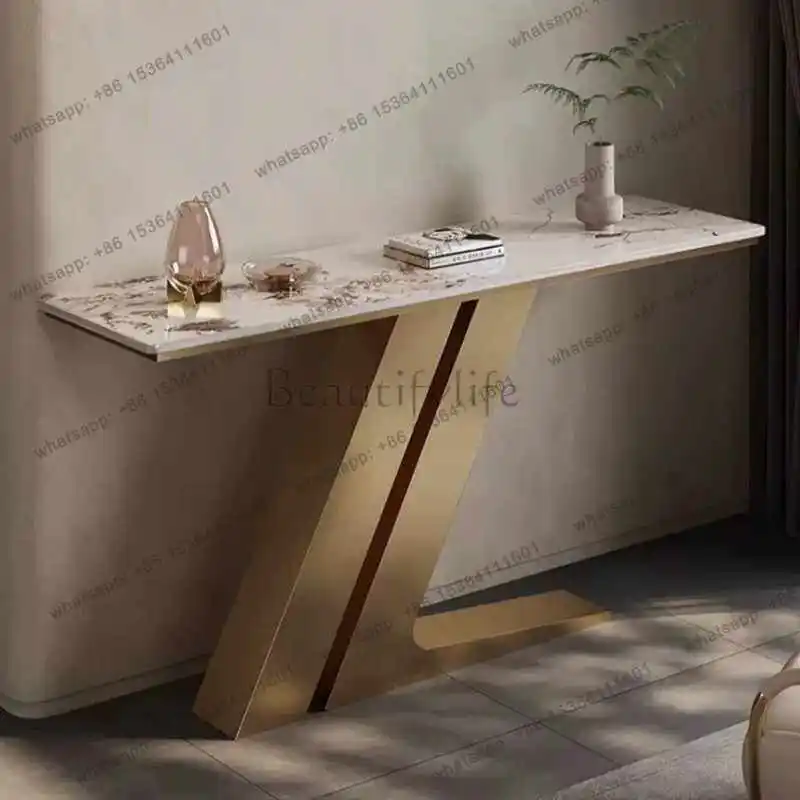 Italian wall view table rock slab entrance table light luxury decorative cabinet entrance platform
Italian wall view table rock slab entrance table light luxury decorative cabinet entrance platform