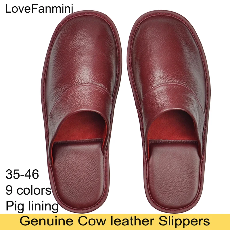 Genuine Cow Leather Slippers Homes in indoor slipper Spring Autumn summer men women elderly non-slip casual single Slides shoes
Genuine Cow Leather Slippers Homes in indoor slipper Spring Autumn summer men women elderly non-slip casual single Slides shoes