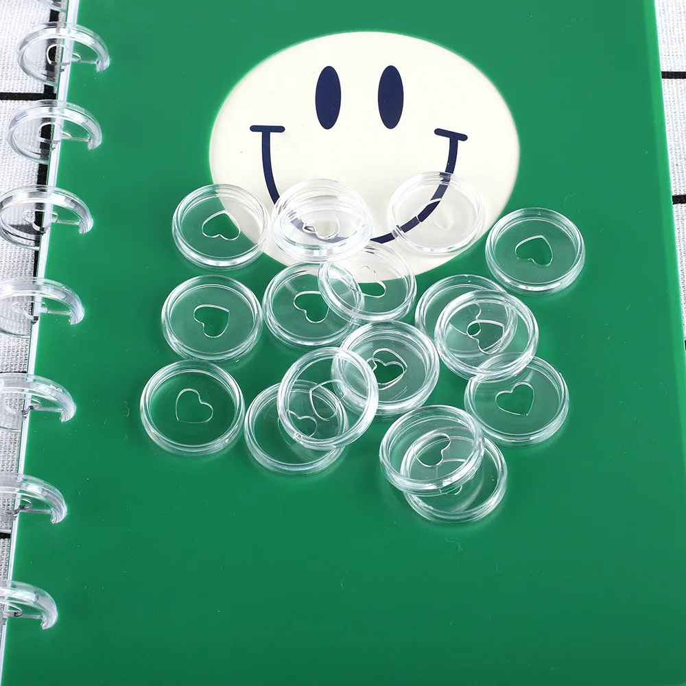 50Pcs 24mm Transparent Heart-shaped Loose Leaf Ring Buckle Album Circle Notebook Binding 360 Degree Flip Loose Leaf Plate Buckle
50Pcs 24mm Transparent Heart-shaped Loose Leaf Ring Buckle Album Circle Notebook Binding 360 Degree Flip Loose Leaf Plate Buckle