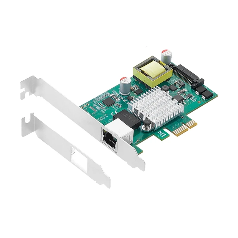 Гигабитная карта POE PCI-Express на Ethernet-карту PCIE на 2,5 ГГц, один порт RJ45 Gigabit Pcie X1 Poe + чип 802.3At I225
Гигабитная карта POE PCI-Express на Ethernet-карту PCIE на 2,5 ГГц, один порт RJ45 Gigabit Pcie X1 Poe + чип 802.3At I225