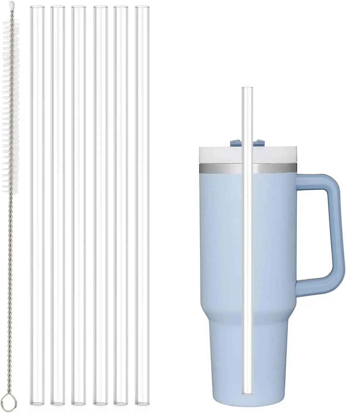 Replacement Straw Compatible with Stanley 40 oz 30 oz Cup Tumbler, 6 Pack Reusable Straw with Cleaning Brush, Plastic
Replacement Straw Compatible with Stanley 40 oz 30 oz Cup Tumbler, 6 Pack Reusable Straw with Cleaning Brush, Plastic