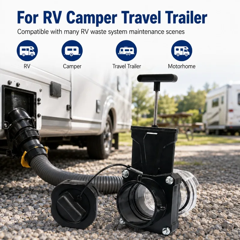 RV Sewer Waste Valve 3 Inch with Tube Rotating Drain Gate Valve 4 Lug Bayonet Fitting for Camper Motorhome Travel Trailer
RV Sewer Waste Valve 3 Inch with Tube Rotating Drain Gate Valve 4 Lug Bayonet Fitting for Camper Motorhome Travel Trailer