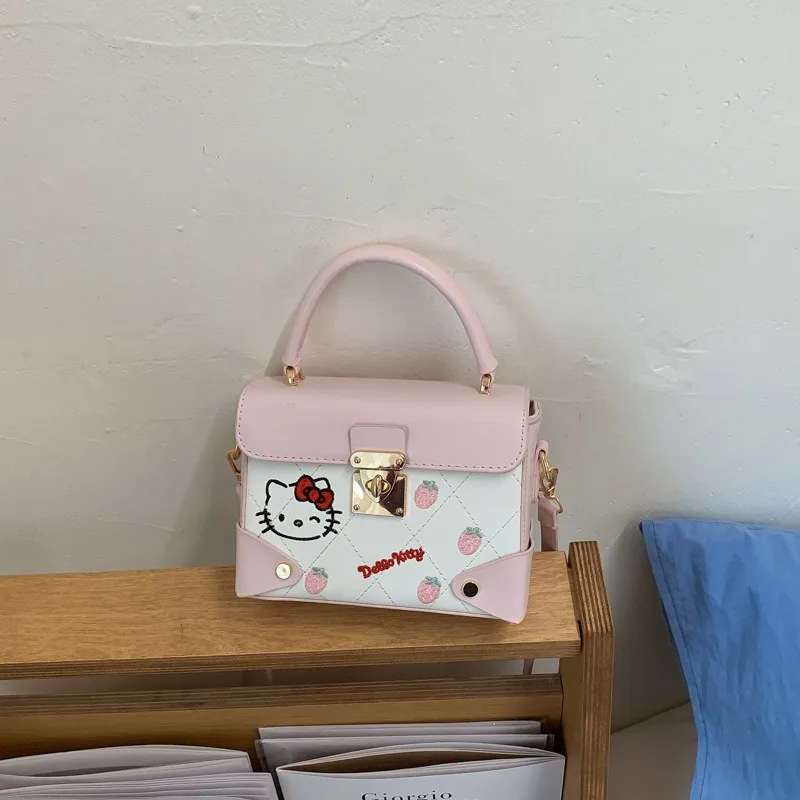 Hello Kitty Box Bag Color Contrast Embroidered Diamond Grid Handheld Fashion Versatile Single Shoulder Crossbody Bag Wholesale
Hello Kitty Box Bag Color Contrast Embroidered Diamond Grid Handheld Fashion Versatile Single Shoulder Crossbody Bag Wholesale