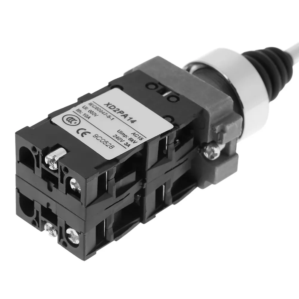 XD2PA14 Joystick Switch 4NO 4 Position 22mm Latching Joy Stick Switch Rubber Sleeve Cover Push On Terminals Locked Joystick
XD2PA14 Joystick Switch 4NO 4 Position 22mm Latching Joy Stick Switch Rubber Sleeve Cover Push On Terminals Locked Joystick