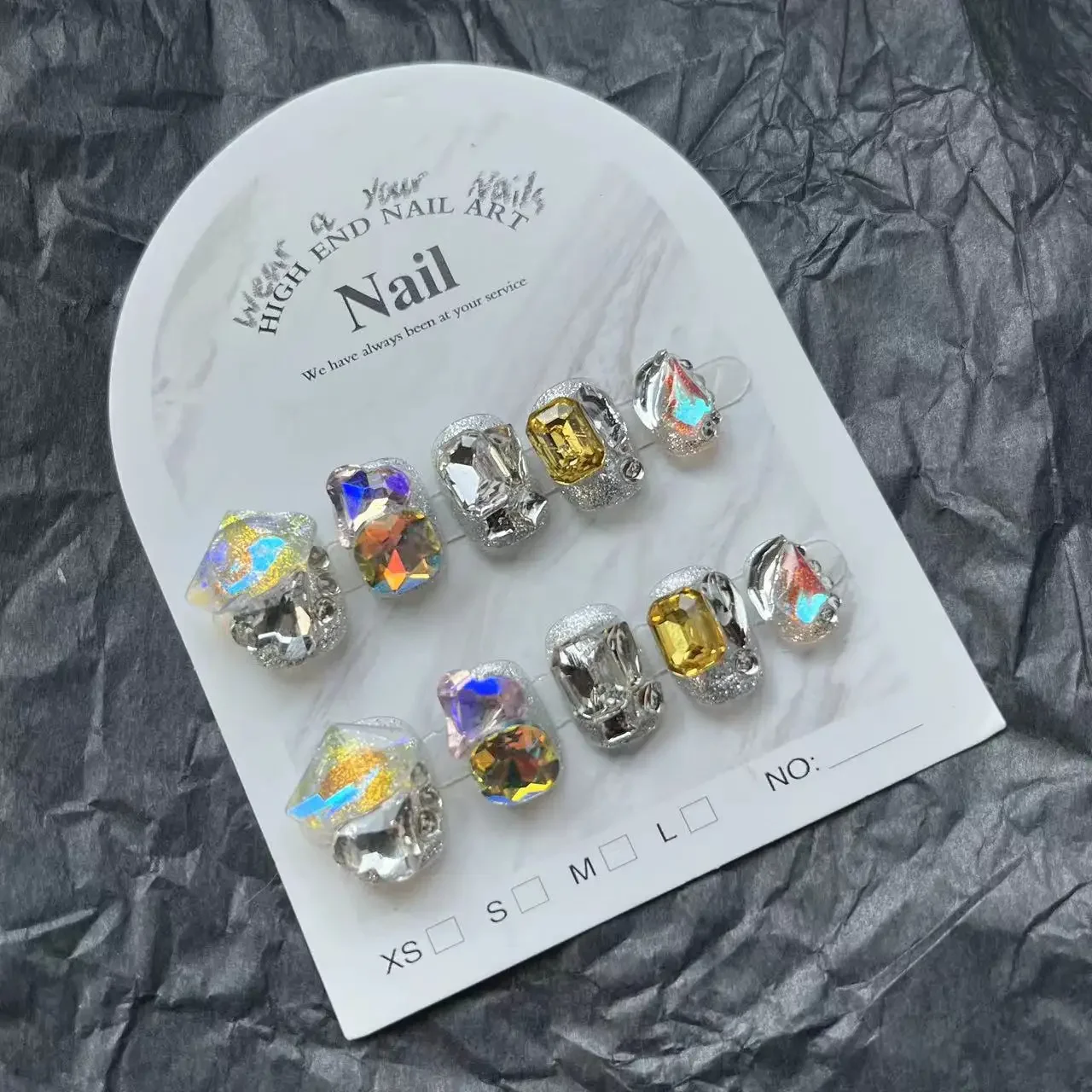 10pcs Luxury Short Handmade Press on Nails Wearable Fake Nails Rhinestone Full Cover Manicure Reusable Glitter Acrylic Tips Art
10pcs Luxury Short Handmade Press on Nails Wearable Fake Nails Rhinestone Full Cover Manicure Reusable Glitter Acrylic Tips Art