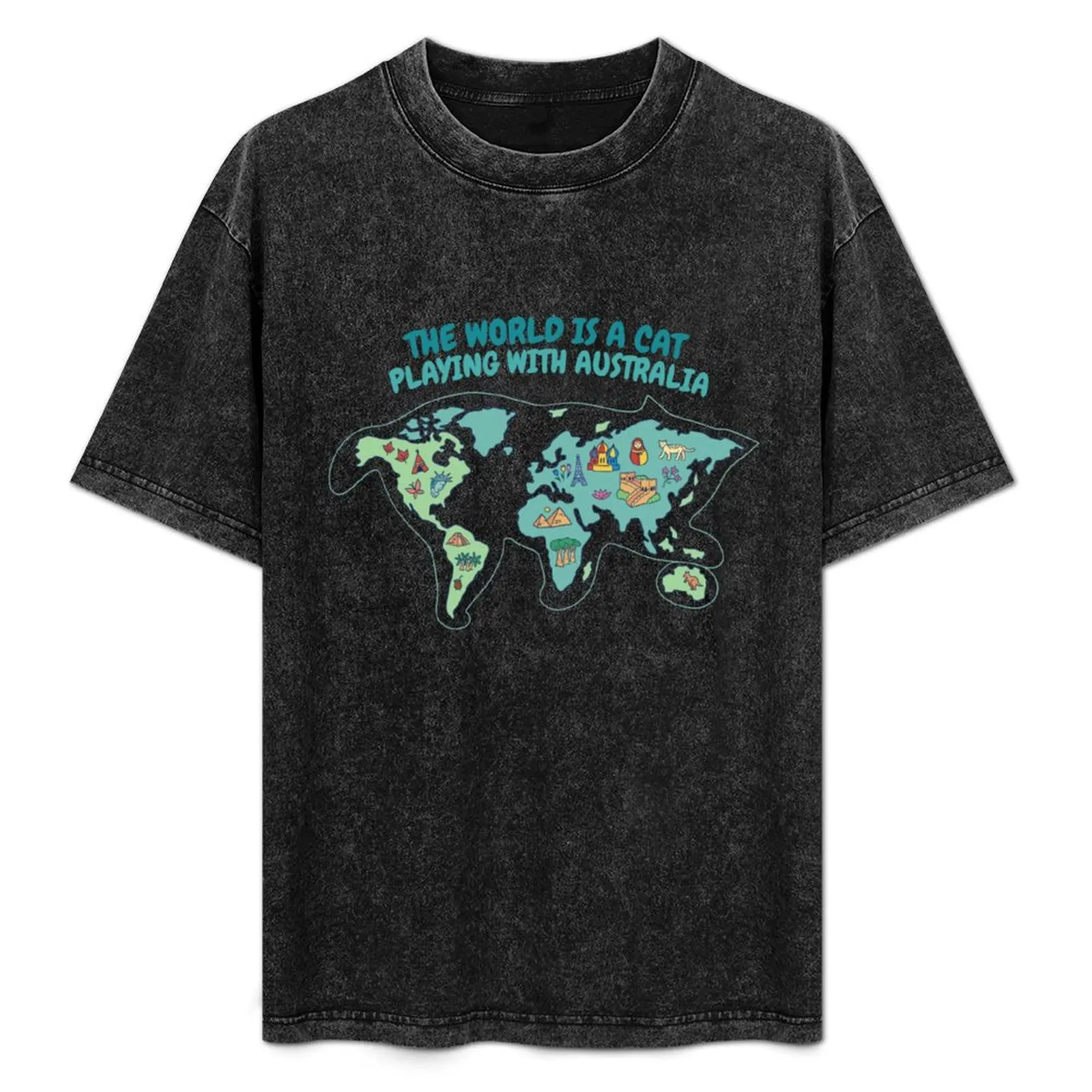 funny The World Is A Cat Playing With Australia T-Shirt Vintage Style Printed Top
funny The World Is A Cat Playing With Australia T-Shirt Vintage Style Printed Top