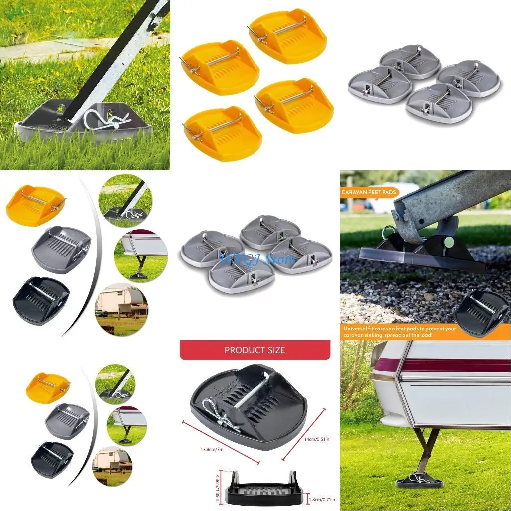 37JE Heavy Duty Motorhome Jacks Pads For Stabilising Legs With Metal Pins Large Surface Area For Secure Ground Placement 4pcs
37JE Heavy Duty Motorhome Jacks Pads For Stabilising Legs With Metal Pins Large Surface Area For Secure Ground Placement 4pcs