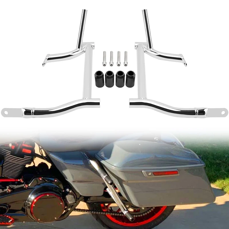 Motorcycle Crash Bar Saddlebag Side Box Engine Guard Frame Bumper For Harley Touring Street Electra Glide Road King Glide 09-24
Motorcycle Crash Bar Saddlebag Side Box Engine Guard Frame Bumper For Harley Touring Street Electra Glide Road King Glide 09-24