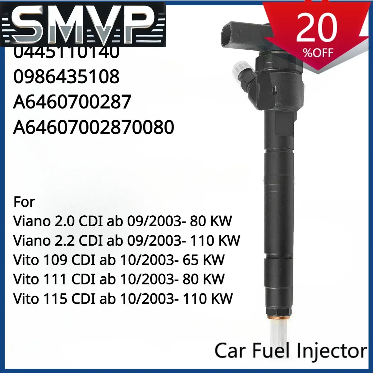 Suitable 0445110140 A6460700287 0986435107 New Diesel Fuel Injector For Mercedes Benz W639 VITO VIANO 2.0 2.2 CDI
Suitable 0445110140 A6460700287 0986435107 New Diesel Fuel Injector For Mercedes Benz W639 VITO VIANO 2.0 2.2 CDI