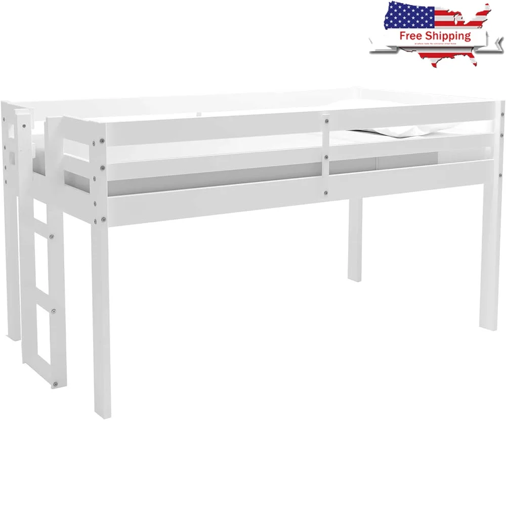 Twin Wood Junior Loft Bed Pine Construction Space-Saving Design Flexible Installation Sturdy Frame Ideal Kids Play Area
Twin Wood Junior Loft Bed Pine Construction Space-Saving Design Flexible Installation Sturdy Frame Ideal Kids Play Area