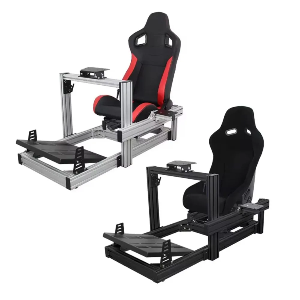 Game Driving Sim Racing Eulator Rig Kit Wheel and Pedal Accessories Gloves TV Stand Sim Racing Cockpit Aluminum Seats