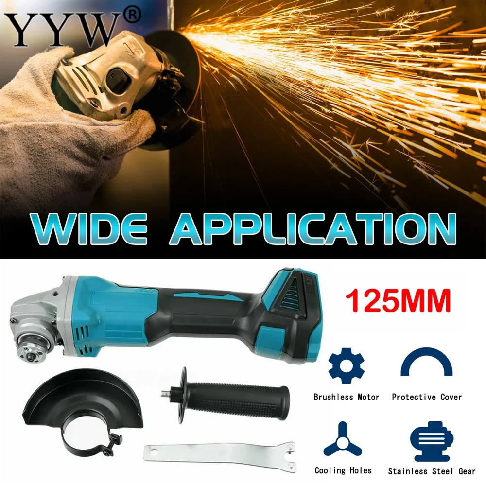 125 мм электрическая бесщеточная угловая шлифовальная машина для полировки и резки аккумуляторная угловая шлифовальная машина для Makita 18 В аккумуляторные электроинструменты
125 мм электрическая бесщеточная угловая шлифовальная машина для полировки и резки аккумуляторная угловая шлифовальная машина для Makita 18 В аккумуляторные электроинструменты