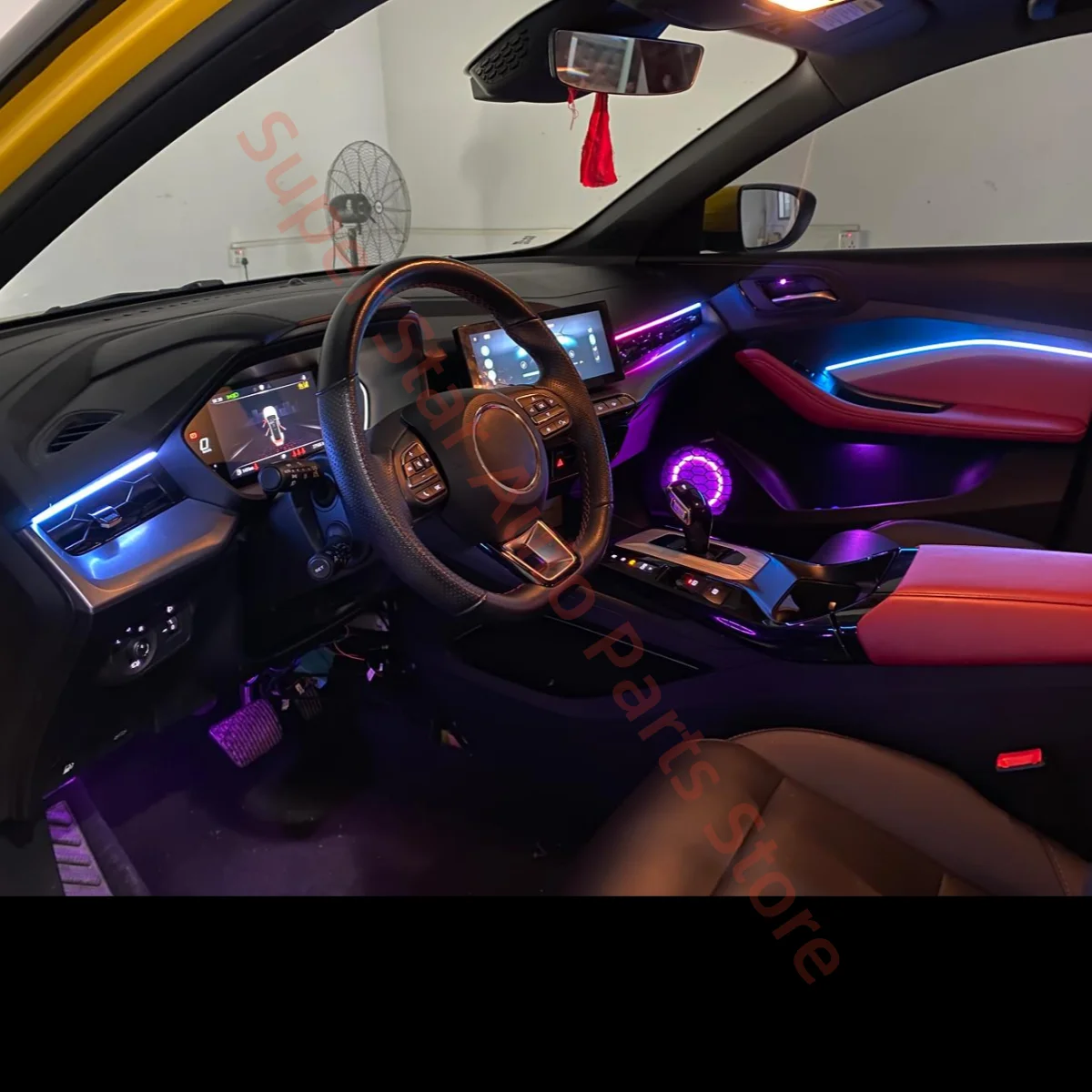 Автомобильные аксессуары для Morris Garages MG5 2022-2024: светодиодная атмосферная лампа, улучшение освещения салона, светящееся кольцо для звукового сигнала.
Автомобильные аксессуары для Morris Garages MG5 2022-2024: светодиодная атмосферная лампа, улучшение освещения салона, светящееся кольцо для звукового сигнала.